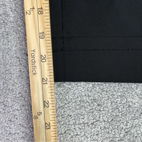 Karen Millen Capri Pants Women's 6 Black Wide Leg Cuffed Low Rise Button Pockets - Picture 11 of 13